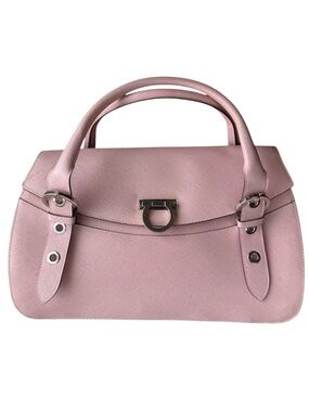 Salvatore Ferragamo Pink Gancini Top Handle Satchel Handbag Auth